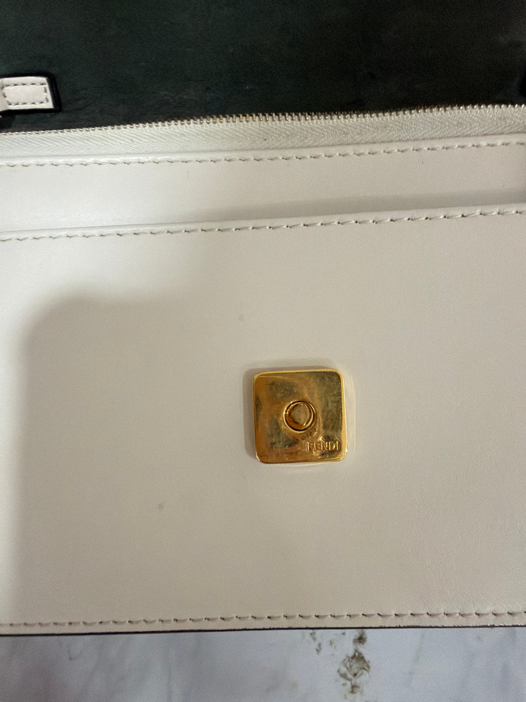 Fendi studded Vitello wallet on chain