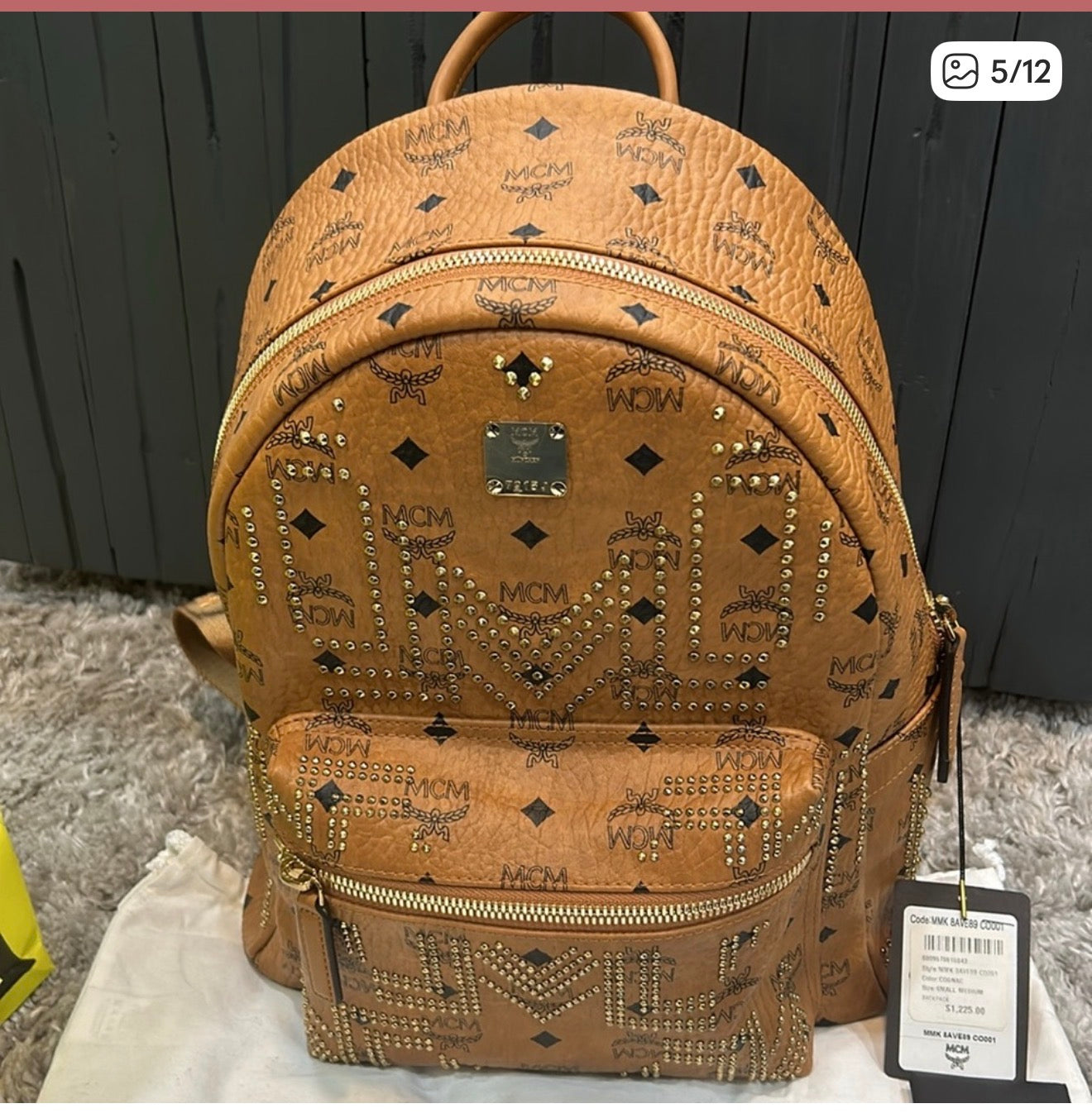 Mcm studded backpack brand new w/tags