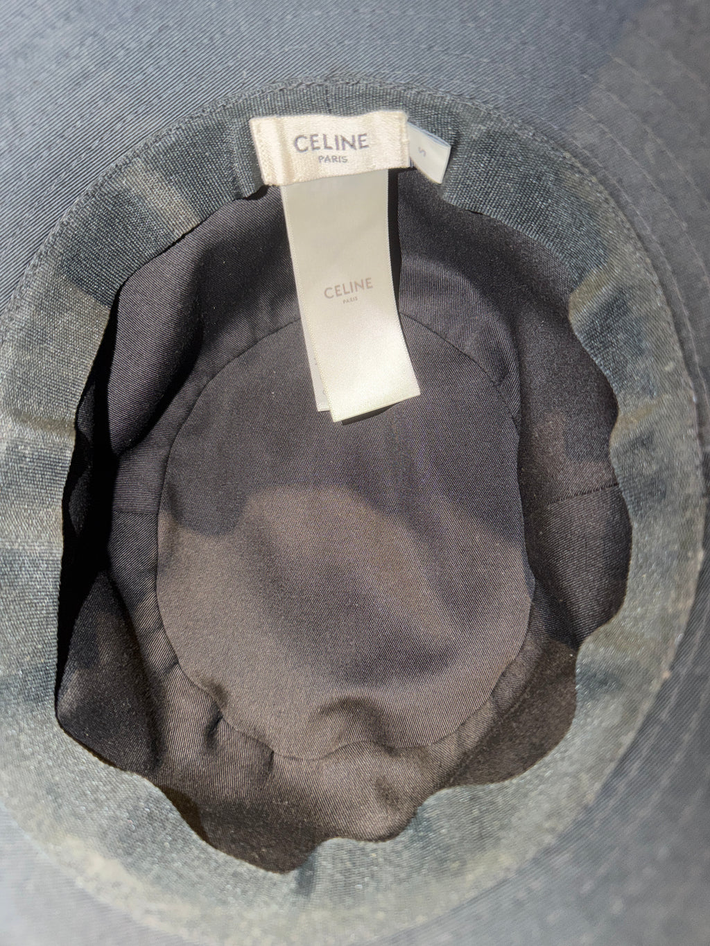 Celine bucket hat w/sequin letters