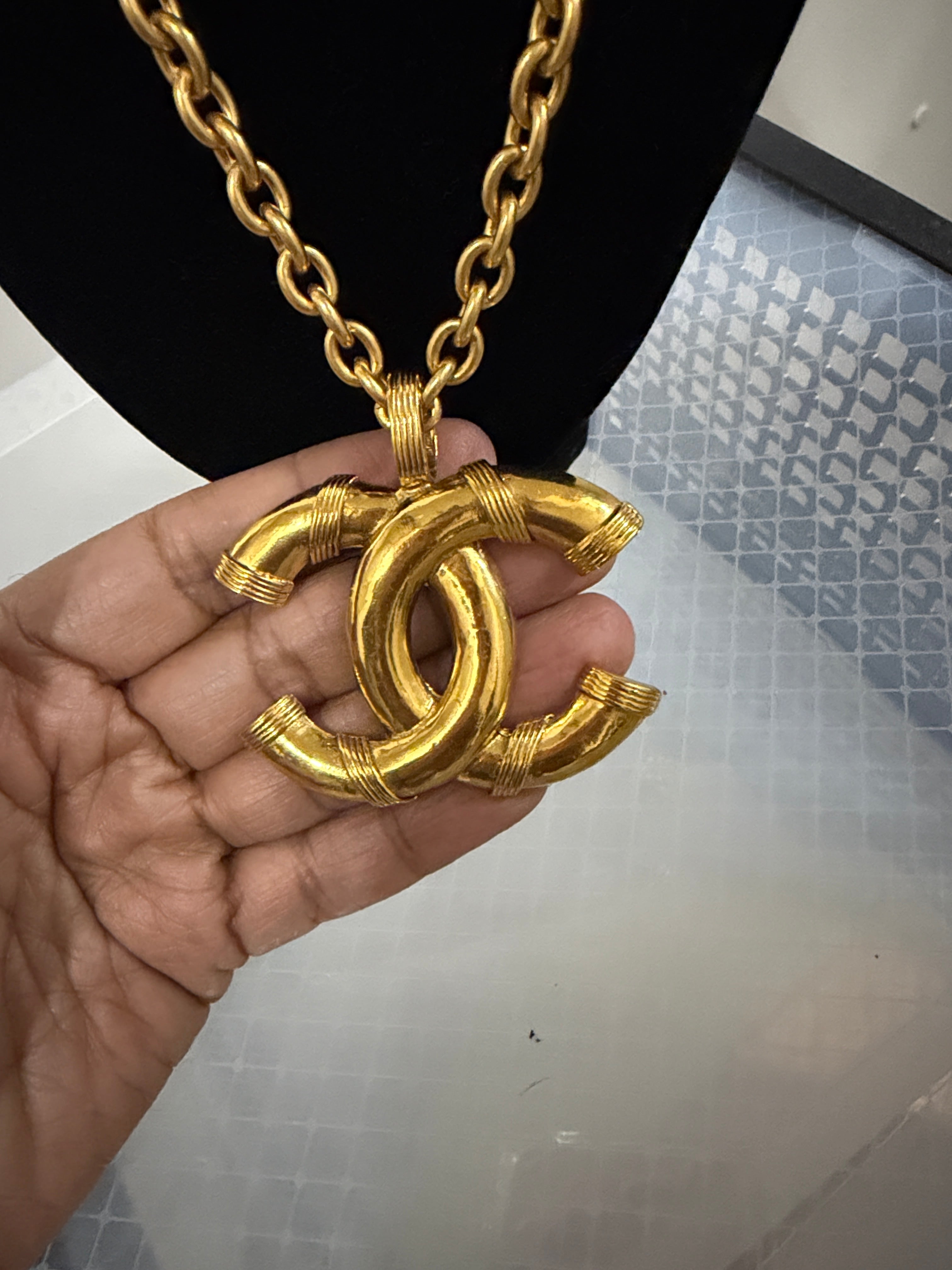 Chanel large pendant necklace