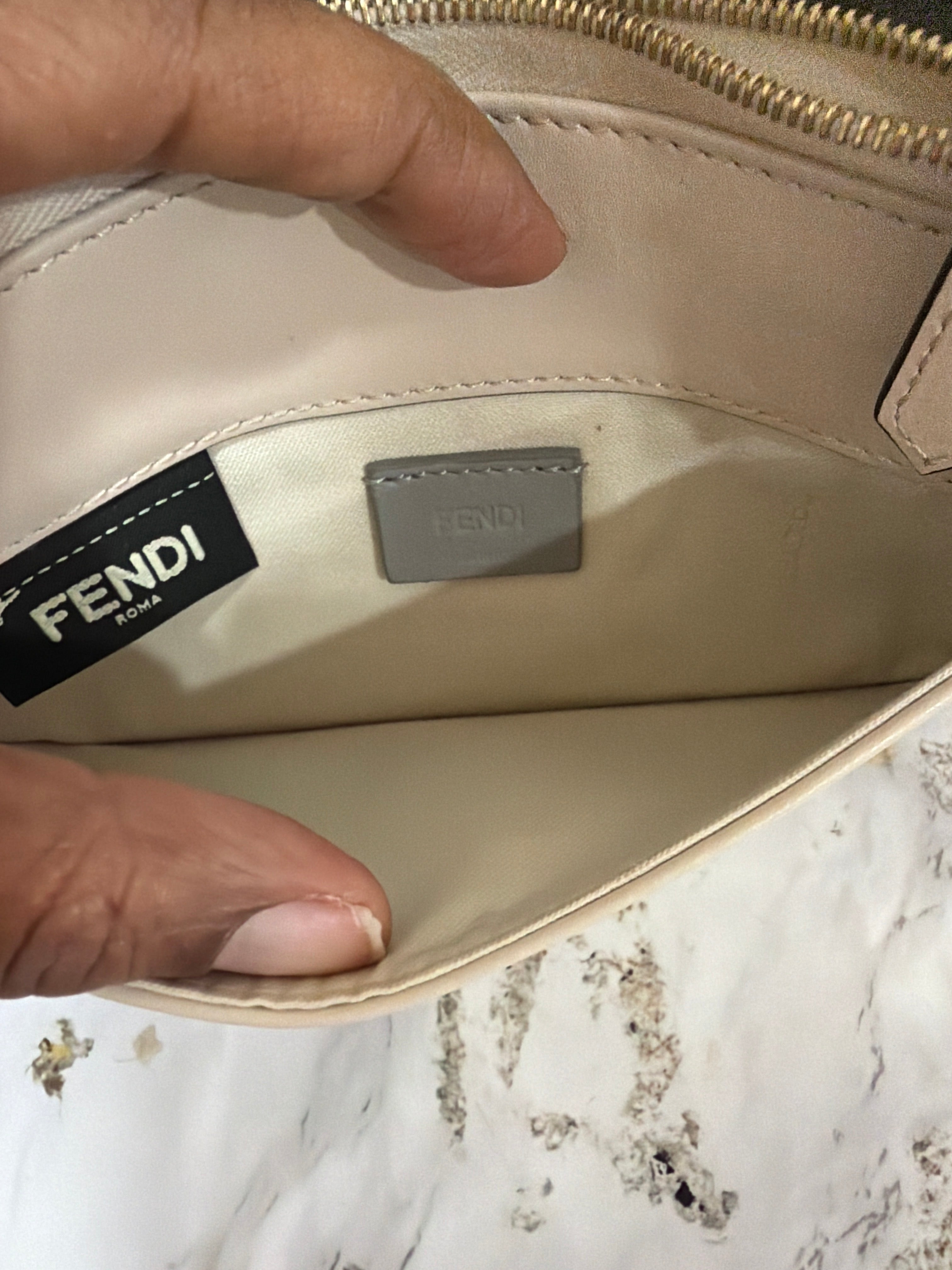 Fendi studded Vitello wallet on chain
