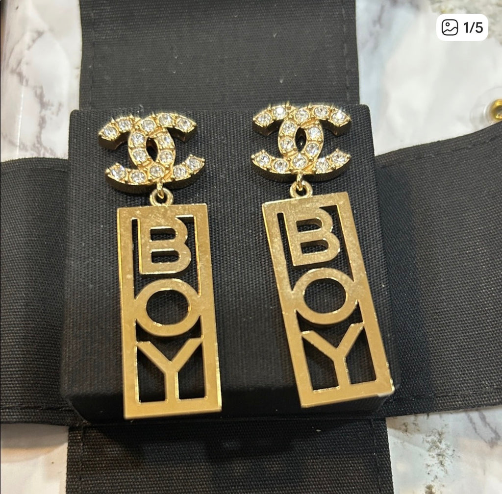Chanel Boy earrings