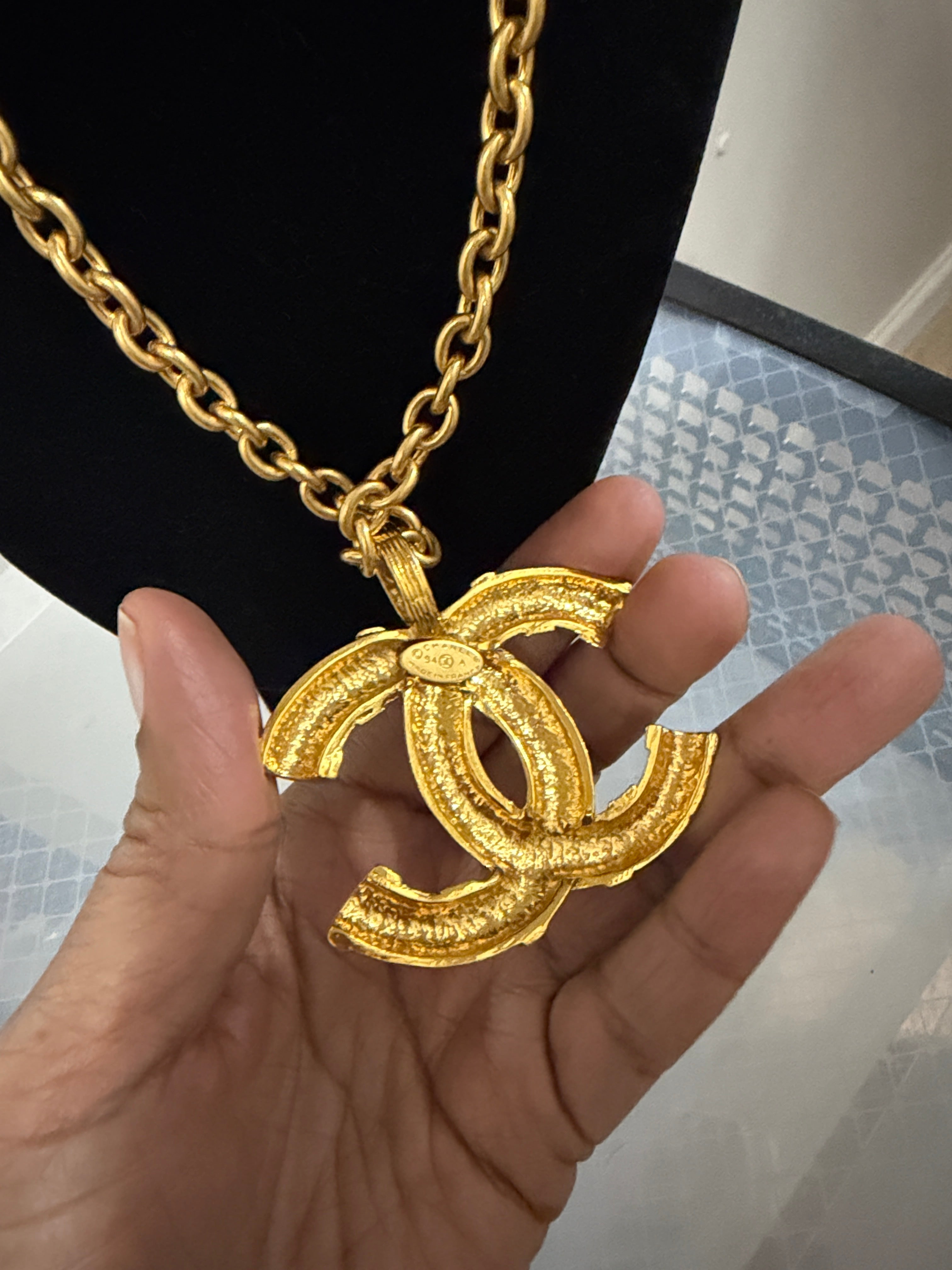 Chanel large pendant necklace