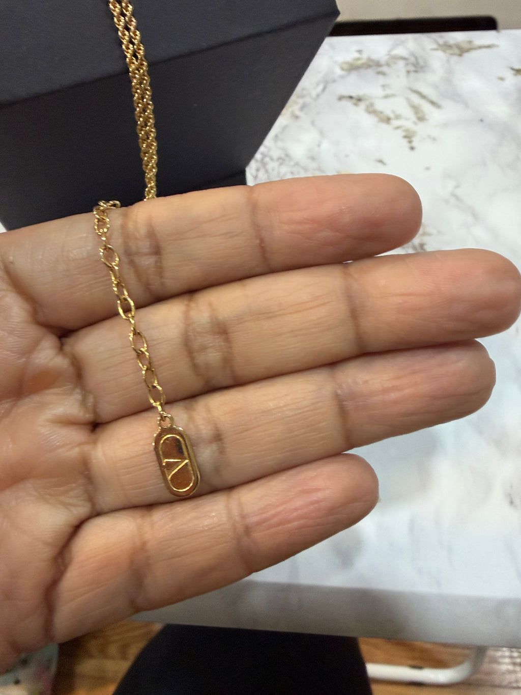 Valentino Garavani necklace(gold&silver)